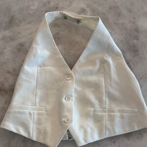 Love Tree White Halter Vest Top